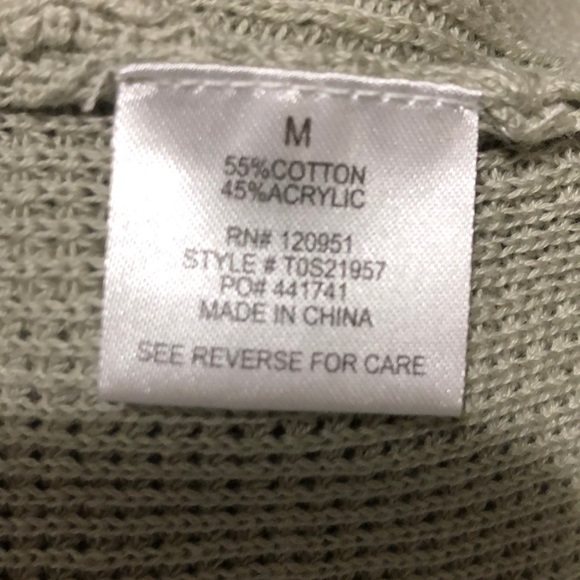 Hippie Rose color sage size medium sweater - Picture 12 of 12